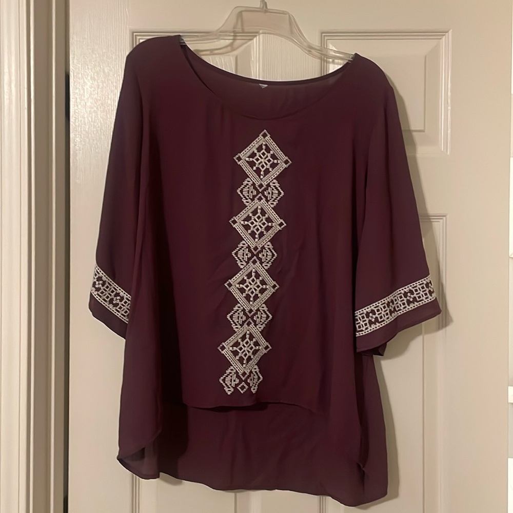Plum/burgundy top
